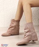 Botki damskie ocieplane 7AHL42.KHAKI  (36/41,12par)