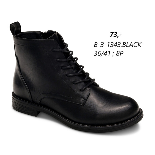 Botki damskie B-3-1343.BLACK (36/41,8par)