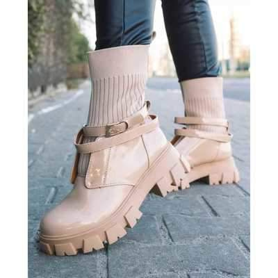 Botki damskie nieocieplane A7515-39.L.KHAKI (36/41,12par)