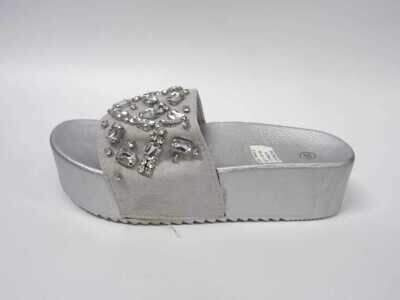 Klapki damskie 7AG556-2.SILVER (36/41,12par)