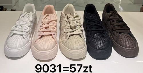 Buty sportowe damski e9031.WHITE (36/41,12par)