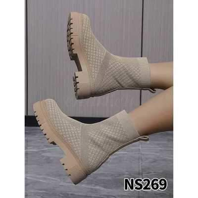 Botki damskie 7ANS269.KHAKI (36/41,12par)