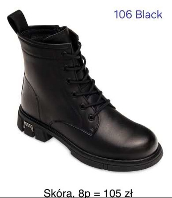 Botki damskie   7A106.BLACK  (36/41,8par)