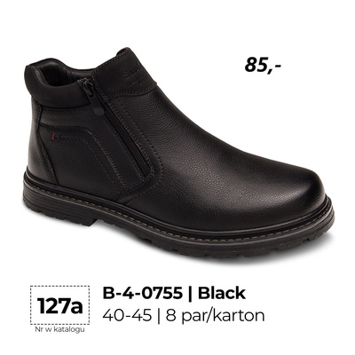 Trzewiki męskie 9AB-4-0755.BLACK (41/46,8par)