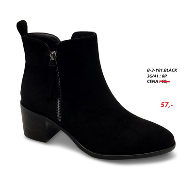 Botki damskie 3-Y81.BLACK (36/41,8par)