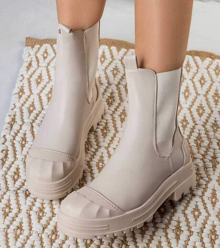 Botki damskie 7A8800.BEIGE Nieocieplane (36/41,12par)