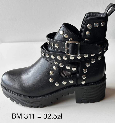 Botki damskie 7ABM311.BLACK (36/41,12par)