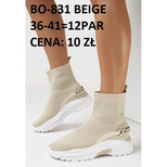 Buty sportowe damskie BO-831.BEIGE (36/41,12par)
