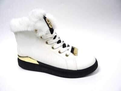Botkii damskie 7A3007-2.WHITE/BLACK (36/41,12par)