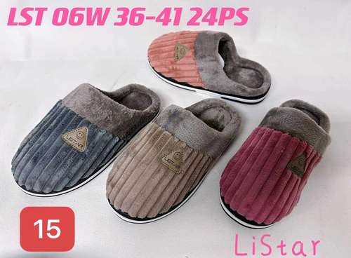 Kapcie damskie   7ALST06W.MIX   (36/41,24par)