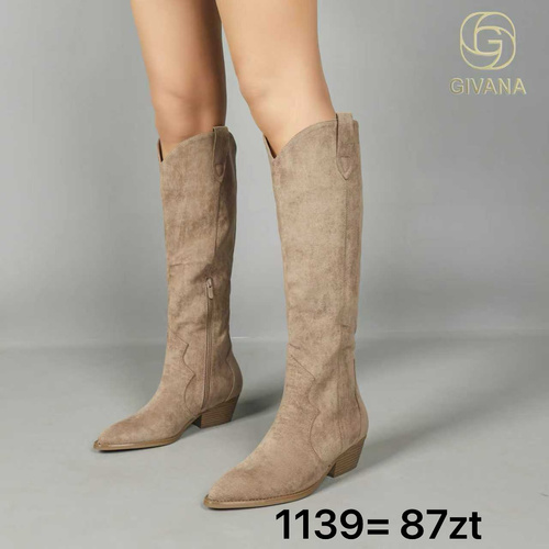 Kozaki damskie 7A1139.KHAKI (36/41,12par)
