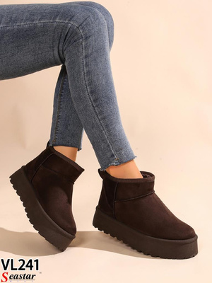Botki damskie ocieplane VL241.COFFE (36/41,12par)