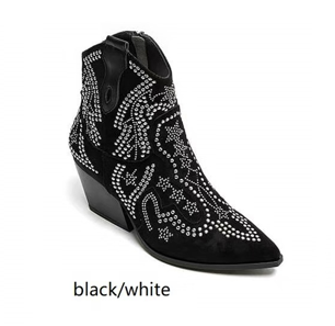 Botki damskie 7A9676A.BLACK/WHITE (36/41,12par)