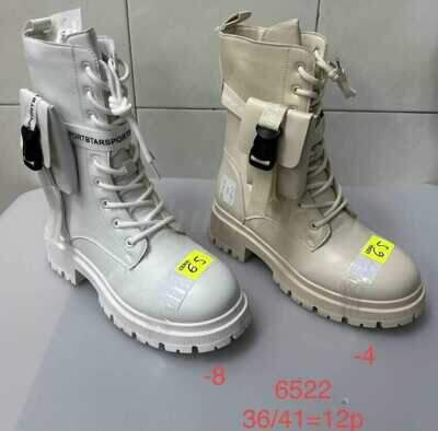 Botki damskie 7A6522.BEIGE, WHITE (36/41,12par)