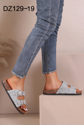 Klapki damskie 7ADZ139-19.SILVER (36/41,12par)