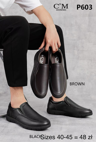 Półbuty męskie  9AP603.BROWN  (40/45,12par)