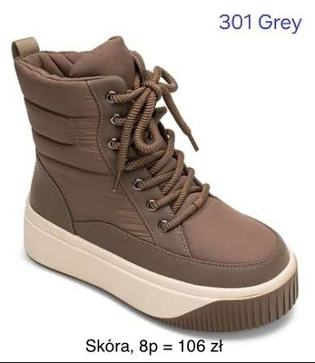 Botki damskie  7A301.GREY  (36/41,8par)