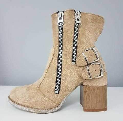 Botki damskie A5710-63.KHAKI (36/41,12par)