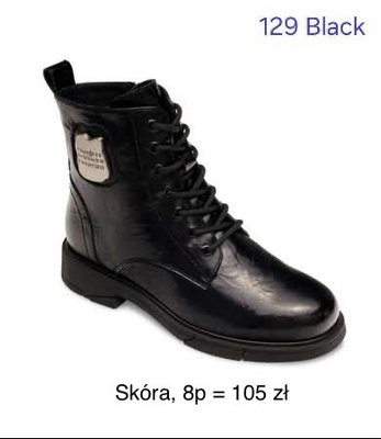 Botki damskie   7A129.BLACK  (36/41,8par)