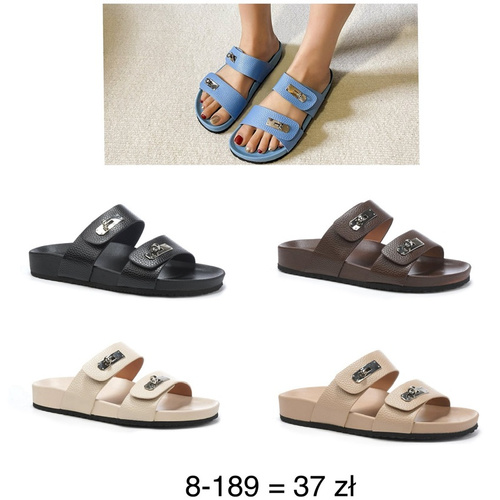 Klapki damskie 8-189.KOLORDOWYBORU (36/41,12par)