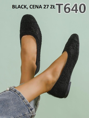 Balerinki damskie T640.BLACK (36/41,12par)