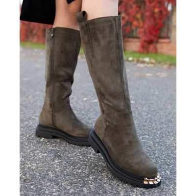 Kozaki damskie 7ARXJ220.GREEN Ocieplane (36/41,12par)