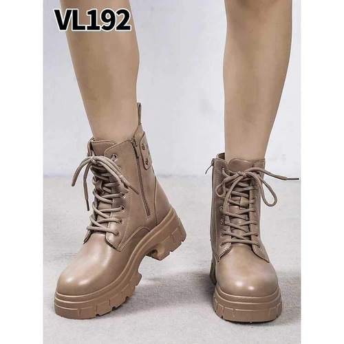 Botki damskie 7AVL192.BLACK KHAKI Ocieplany (36/41,12par)
