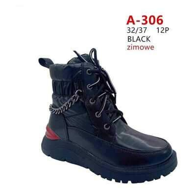 Botki dziewczęce 5AA-306.BLACK (32/37,12par)