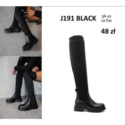 Kozaki damskie   7AJ191.BLACK   (36/39,12par)