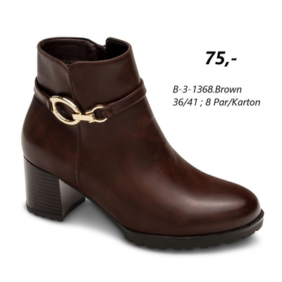 Botki damskie 7AB-3-1368.BROWN (36/41,8par)