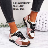 Buty sportowe damskie B-01.WHITE/SERPENTINE (36/41,12par)