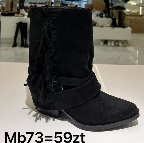 Botki damskie ocieplane MB73.BLACK (36/41,12par)