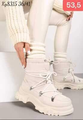 Botki damskie ocieplane 7AKY8315.BEIGE (36/41,12par)