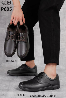 Półbuty męskie  9AP605.BROWN  (40/45,12par)