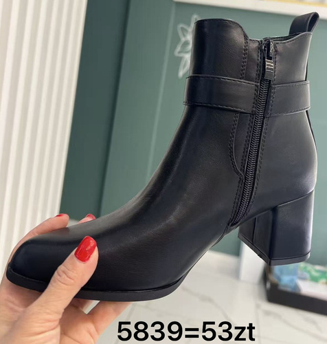 Botki damskie ocieplane 5839.BLACK (36/41,12par)