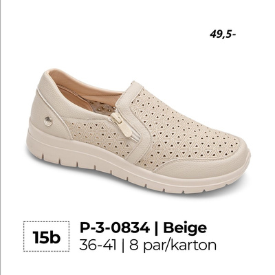 Półbuty damskie 3-0834.BEIGE (36/41,8par)