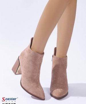 Botki damskie ocieplane  7ANS567.KHAKI  (36/41,12par)