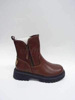 Botki damskie 7AE8207-2.BROWN Ocieplane (36/41,12par)