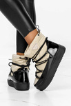 Botki damskie   7AHY845-63A.KHAKI/BLACK    (36/41,12par)