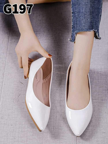 Balerinki damskie G197.WHITE (36/41,12par)