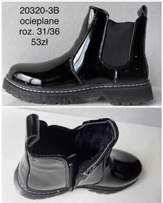 Botki dziewczęce 5A20320-3A.BLACK (31/36,12par)
