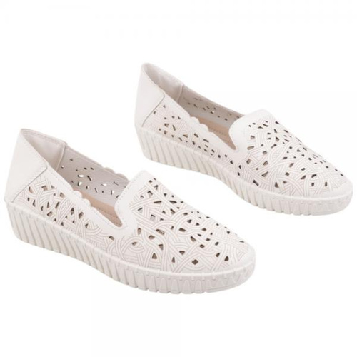 Balerinki damskie F42-5.WHITE (36/41,12par)