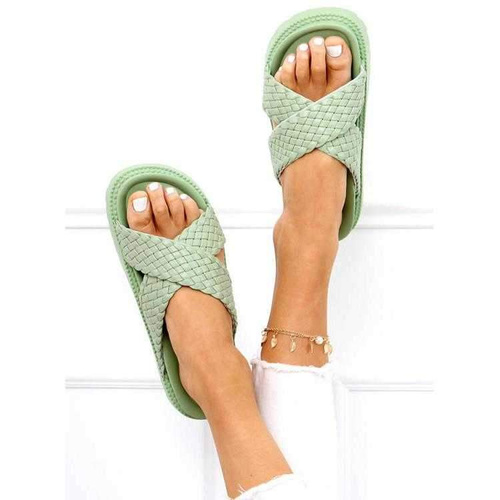 Klapki damskie 7AJA006.GREEN (36/41,12par)