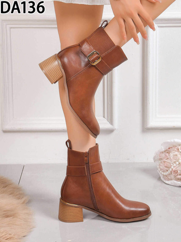 Botki damskie 7ADA136.CAMEL (36/41,12par)