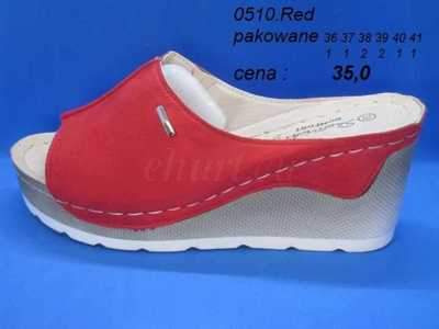 Klapki damskie 7A0510.RED (36/41,8par)