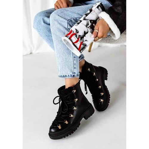 Botki damskie JJ35.BLACK Ocieplane (36/41,12par)