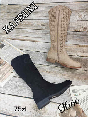 Kozaki damskie 7AH165.BLACK Nieocieplane  (36/41,12par)