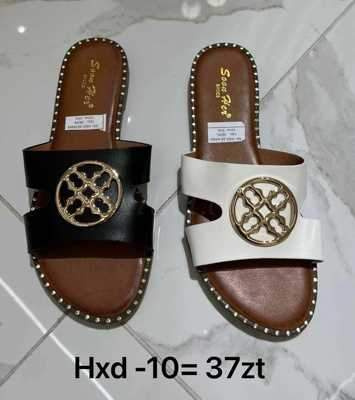 Klapki damskie 7AHXD-10.BLACK, WHITE (36/41,12par)