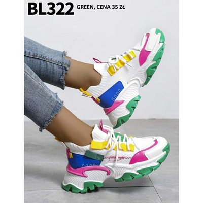 Buty sportowe damskie BL322.GREEN (36/41,12par)