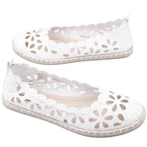 Balerinki damskie F114-10.WHITE (36/41,12par)